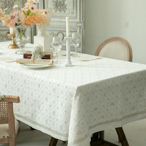 Swedish European style linen tablecloth advanced sensational brief modern minimalist fabric pure white French-style western dining white tablecloth