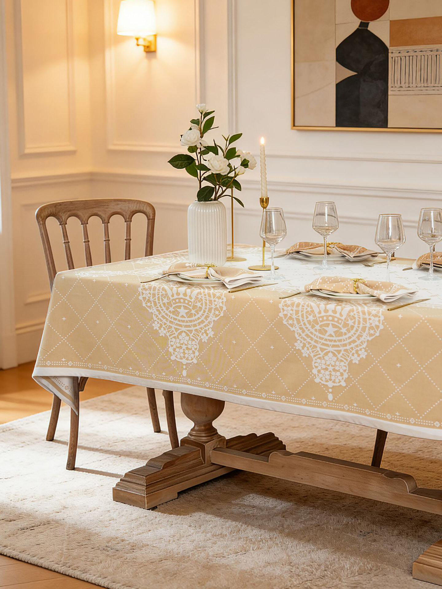 Coronation Cotton Jacquard Tablecloth