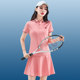 Golf tennis wear women's suit Korean summer short-sleeved 2024 new large size fashion badminton wear tennis skirt