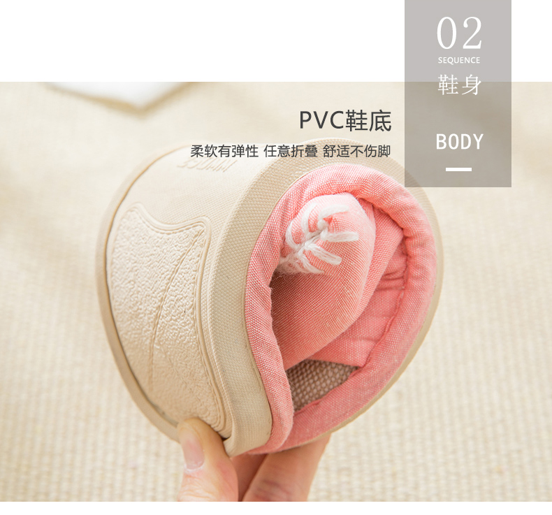 Phà cotton vải lanh dép nhà mùa thu và mùa đông không trơn trượt dép bông nhà nữ Đôi trong nhà dép đi trong nhà nam dép trong nhà