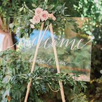 ins wedding gift photo frame welcome card custom poster transparent acrylic Forest Water sign sign sign design