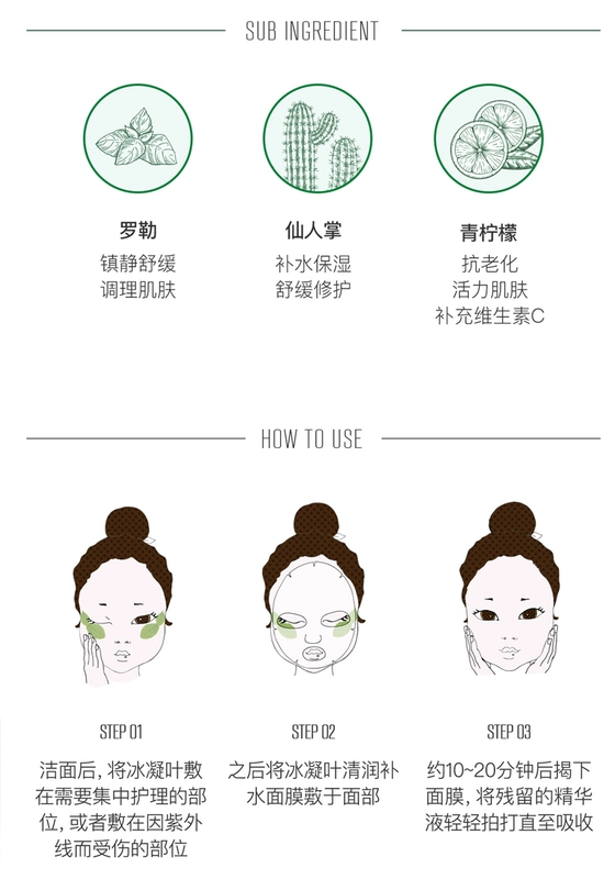 Hàn Quốc AbyBOM Super Baby Ice Condensed Leaf Moisturising Lotion Mask - Mặt nạ