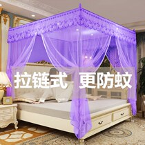 Bed nets 2022 new high-grade three open doors palace floor Zipper Down for Home bracket thickened with Coarse Eurostyle Princess