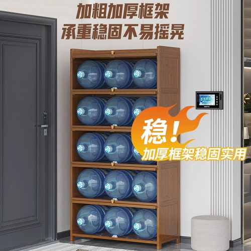 Введите полку обуви для обуви, дверь домашней комнаты, простой многослойный артефакт хранения экономит большую полку большую емкость