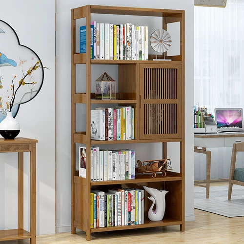 Многослойная современная и минималистичная книжная полка из натурального дерева, вместительный и большой книжный шкаф для школьников