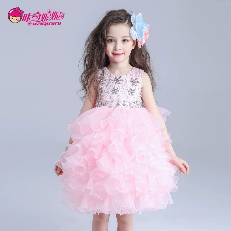 Váy bé gái, váy công chúa, váy cưới trẻ em, váy pettiskirt, váy hoa bé gái, cổ động viên, trang phục biểu diễn - Váy trẻ em