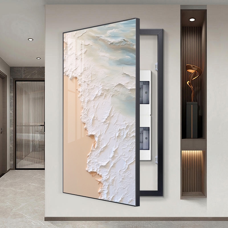 Large Decorative Painting to Cover the Electric Meter Box, Cream Style Seascape, Main Switch, Strong and Weak Current Box, Fire Hydrant, Circuit Breaker Hanging Painting Large Decorative Painting to Cover the Electric Meter Box, Cream Style Seascape, Main Switch, Strong and Weak Current Box, Fire Hydrant, Circuit Breaker Hanging Painting