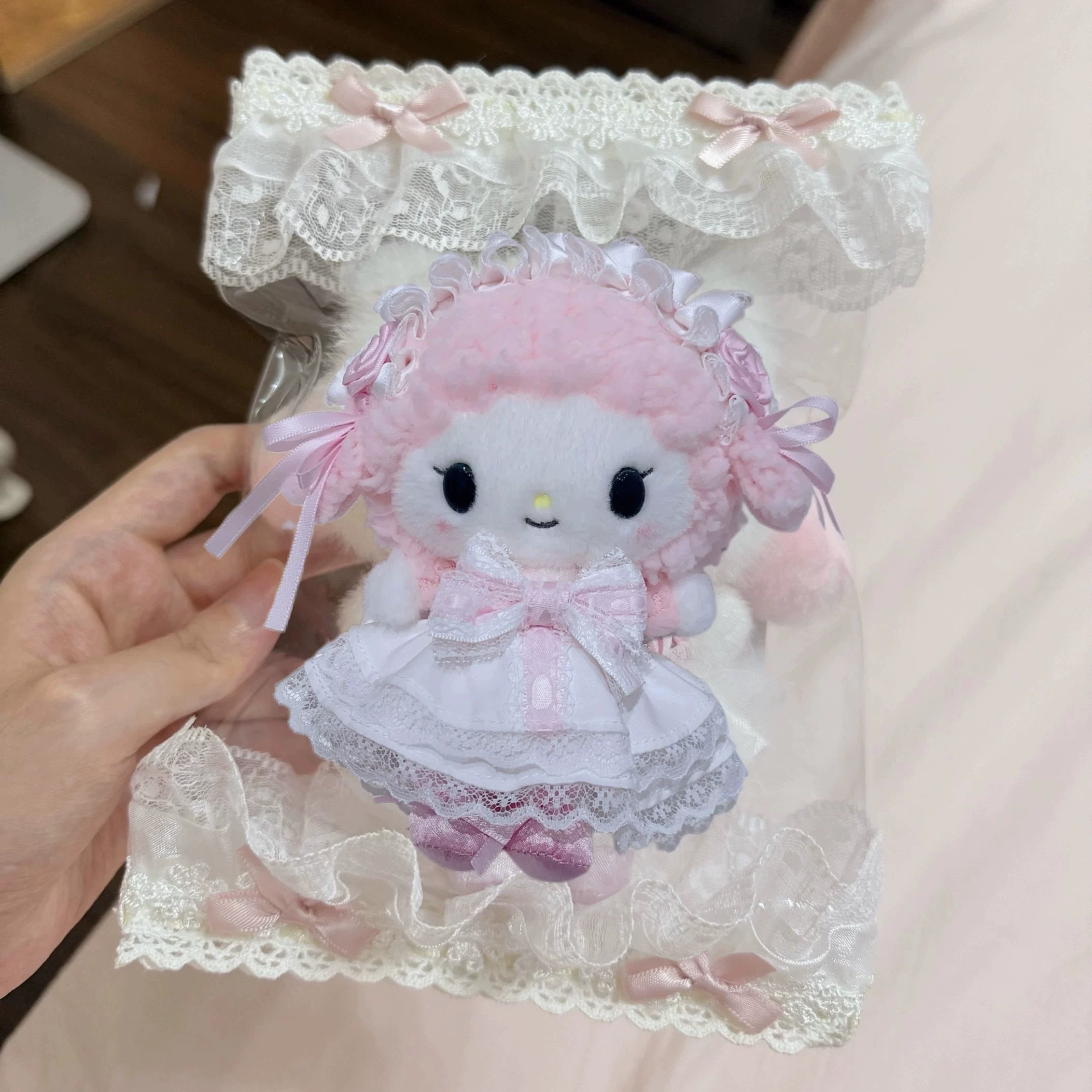 Sanrio круже́вная свадебная серия подвеска детский сумка чепчик Мелодия пыльник свадебное платье овечка Китти