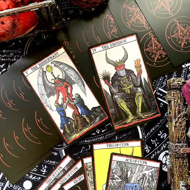 In Stock Blood of Bafhomet Tarot Blood of Baphomet Tarot Cards Travis New Work