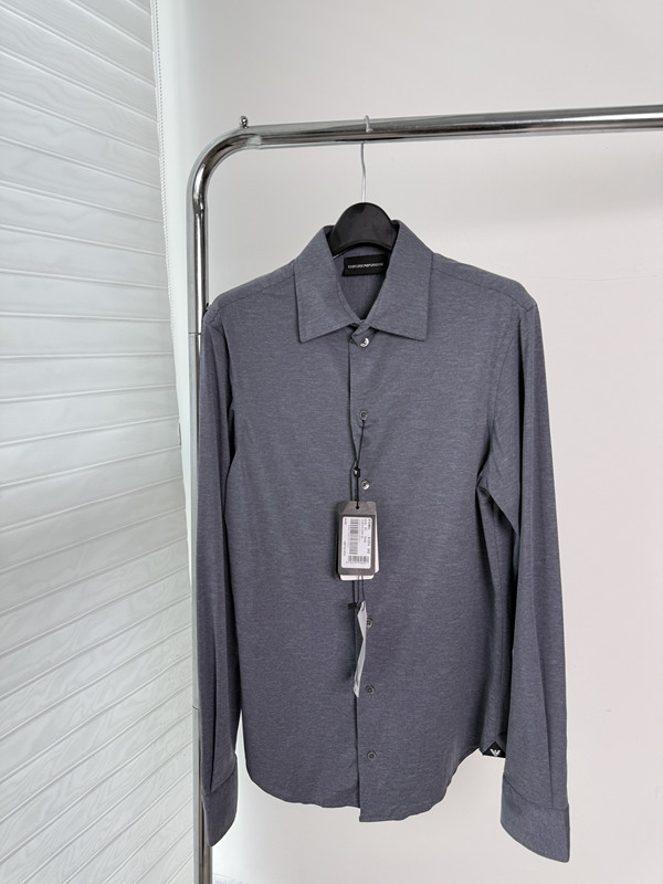 Armani Spring and Autumn Men's Pure Cotton Long-Sleeved Polo Shirt, Fashionable, Casual and Versatile Lapel Shirt, Men's Top