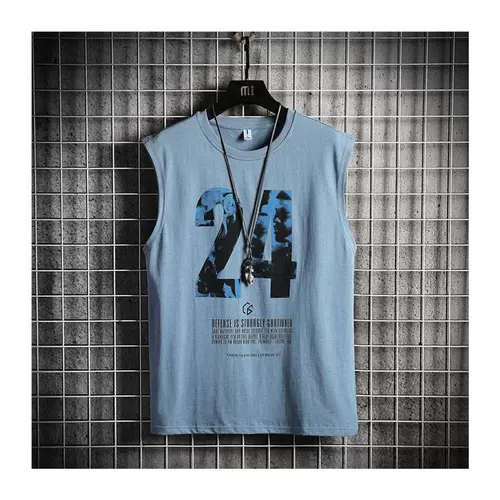 Летняя майка для отдыха, трендовая футболка без рукавов, приятный телу жилет, оверсайз