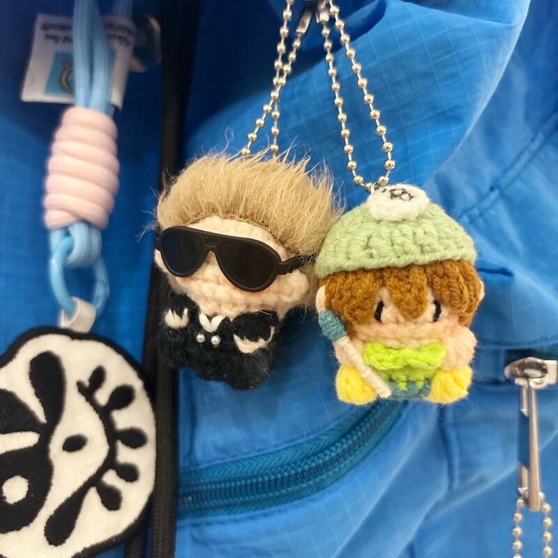 Finished Product Cortis Peripheral Anqian Hao Jinzhu Training Crochet Martin Doll Plush Pendant Kpop Keychain Gift