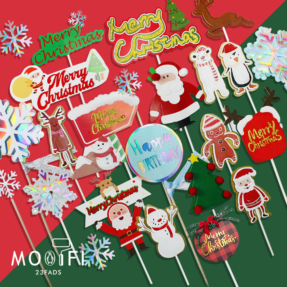 Christmas New Year Party JerClaus Snow Man Dessert Table Cake Decoration Multi-layer Plugin Promotion of Le-seal