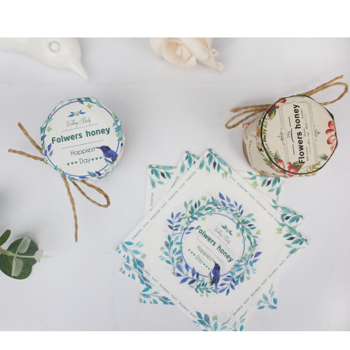 Ink Floral Paper Art Town Original Vegetarian Elegant wedding accompanied by Joy Honey Seal Paper Wrapping Paper Gift Paper Folding Paper