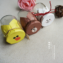 Ink kraft paper baking packaging yogurt pudding bottle cap paper honey bottle happy honey wrapping paper sealing paper origami