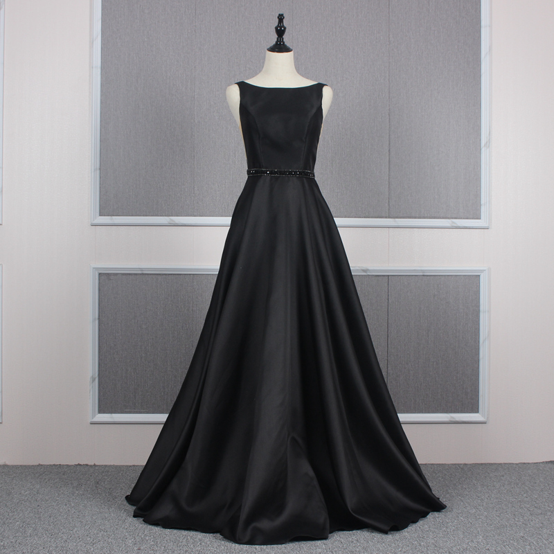 Yoyo New Black Formal Dress Long Skirt Slimming Evening Dress Banquet Dress Performance Dress Annual Meeting Party Host Long Dress