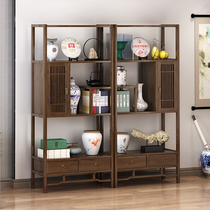 Bogu Rack Rack Solid Wood Chinese Tea Room Tea Room Tea Display Cabinet Tea Cabinet Office Tea Shelf Tea Containing Cabinet