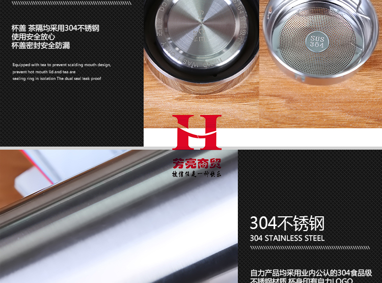 Bình chân không inox 304 Yatai đã xử lý nam cao cấp kinh doanh cốc nước văn phòng bình tập hút cho bé