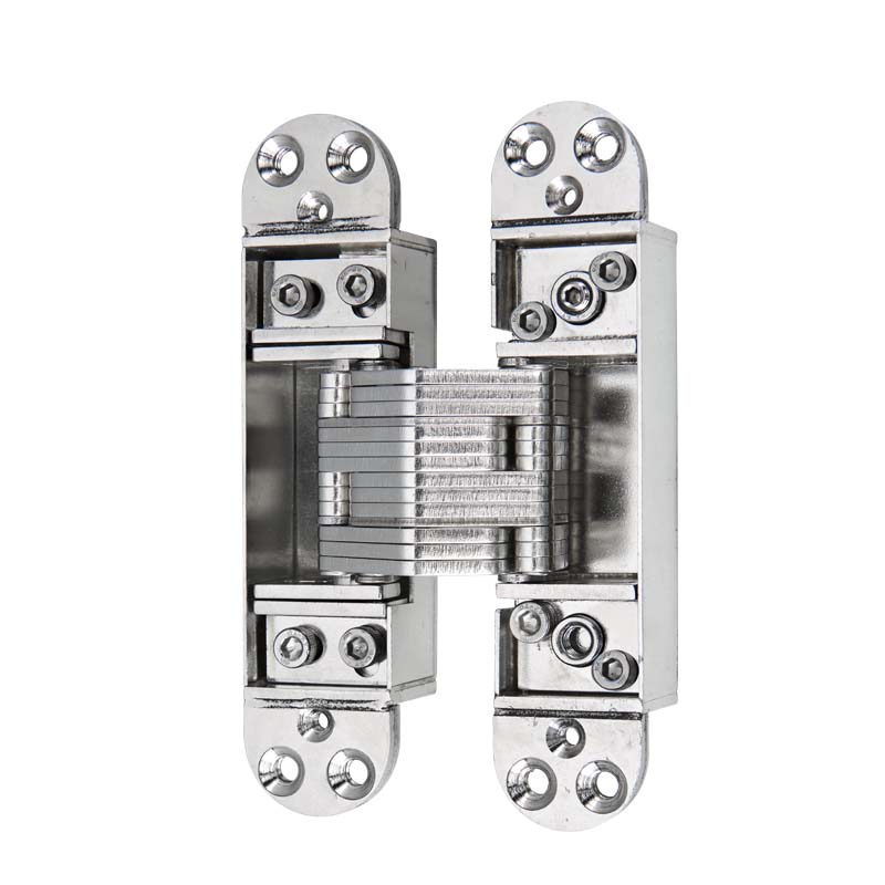 Stainless steel dark hinge three-dimensional adjustable hide folding door loose-leaf cross concealed folding folding dark hinge folding hinge