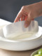 Longmeige pure white bone porcelain 7-inch nest plate deep plate stir-fry soup plate round plate ceramic household plate tableware