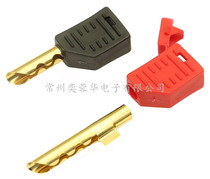 Banana inserts 4mm gilded hollow plug can be superimposed by welding
