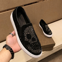 Medusa mens shoes spring and summer Bean shoes mens breathable leather hot drill a pedal mens lazy foot casual shoes