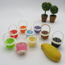 New small DIY flower basket portable imitation rattan decorations baking ornaments basket candy basket gift basket