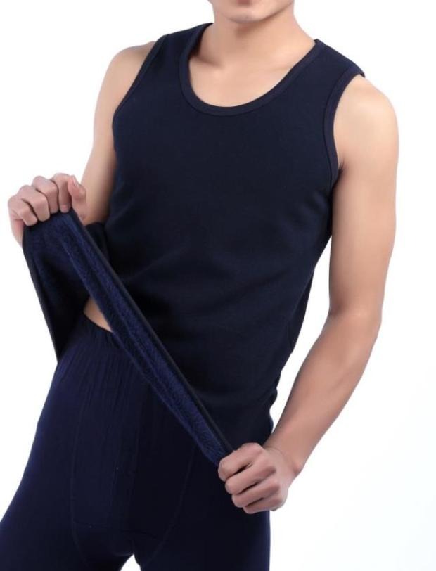 Kích thước lớn cộng với áo vest nhung Nam cộng với phân bón để tăng vest bông mồ hôi rộng vest dày ấm áo ba lổ