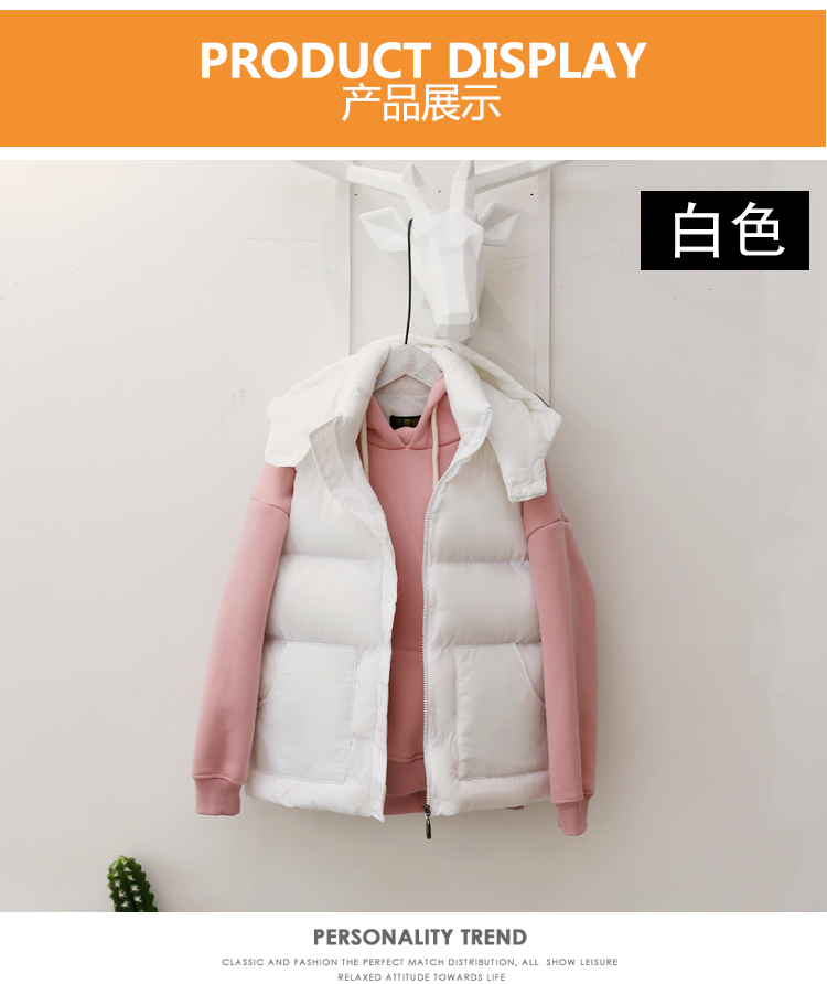 Áo vest nữ xuống đoạn ngắn mùa thu và mùa đông vest bánh mì Học sinh Hàn Quốc dày lên ấm áp áo khoác hoang dã áo khoác bò nữ