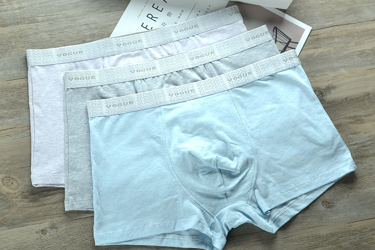 2 chất liệu cotton đơn giản, rắn màu, quần lót nam boyshort thoải mái thoáng khí thấm mồ hôi thanh niên - Giống cái bikini đẹp