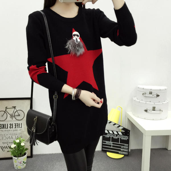 Chín mảnh chín đường Chu Chu trong phần dài của các mô hình vụ nổ cộng với áo len dày cỡ lớn nhung mùa thu và mùa đông dành cho phụ nữ 9,9 nhân dân tệ shop đầm đẹp