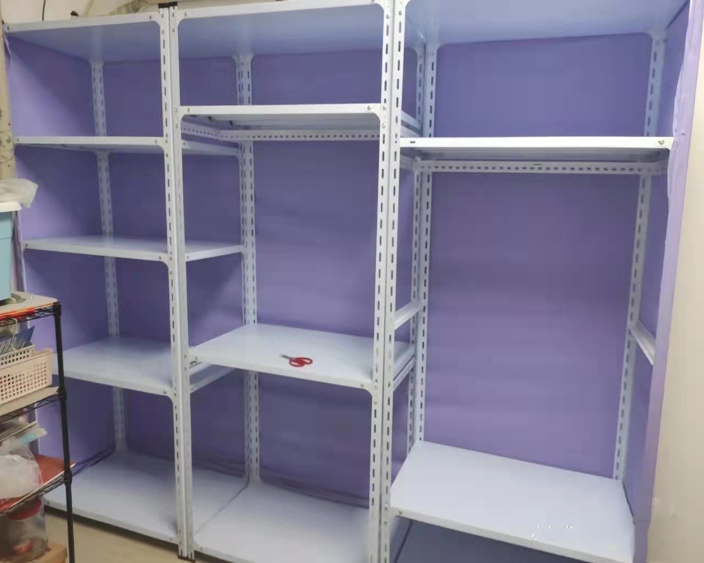 Homemade angle steel wardrobe household rental room hanger angle steel frame wardrobe hanger rack iron plate material 4050 wide