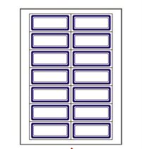 Self-adhesive small label No dry adhesive paper illon solid YS092 Label blue frame 37 x 16mm 12 sheets