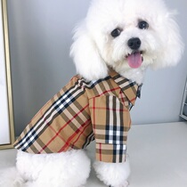 Pet Thin Clothes Dogs Plaid Shirt Teddy Snownery Mini Dog Kitty Summer Anti-Sweater Cotton Lining