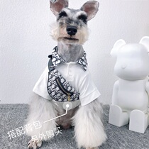 Pet Spring Summer Snownery Clothes Dogs Pure Cotton Sweatshirt Plaid collar Polo shirt than bear teddy kitty