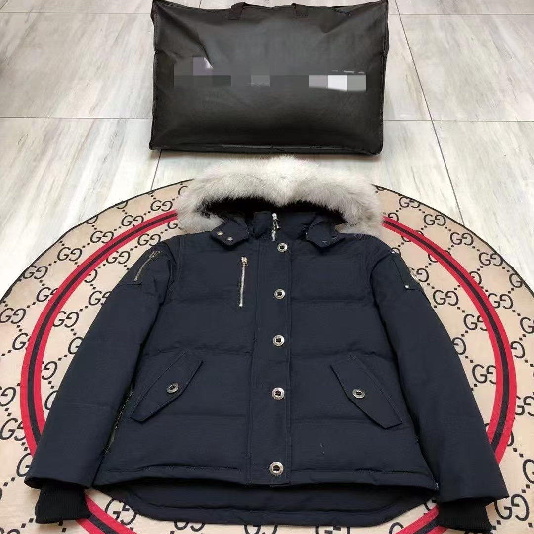 Winter Fox Fur Hooded 3Q Down Jacket Women Palm Moose 4