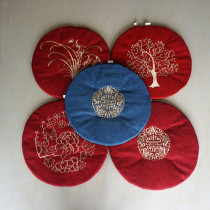 New Chinese cotton numb round sitting washer chair cushion with tatami mat Japanese style tea road ground mat cloth art embroidered thickened Preah