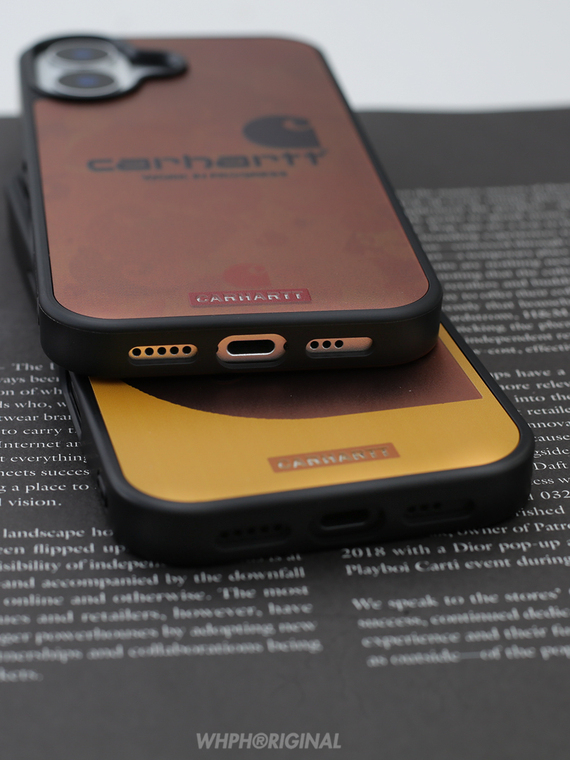 Carhartt Yellow Wood Grain Logo iPhone Case