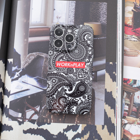 Black — Work N Play New Paisley Pattern 14, 13, 12 iPhone Case