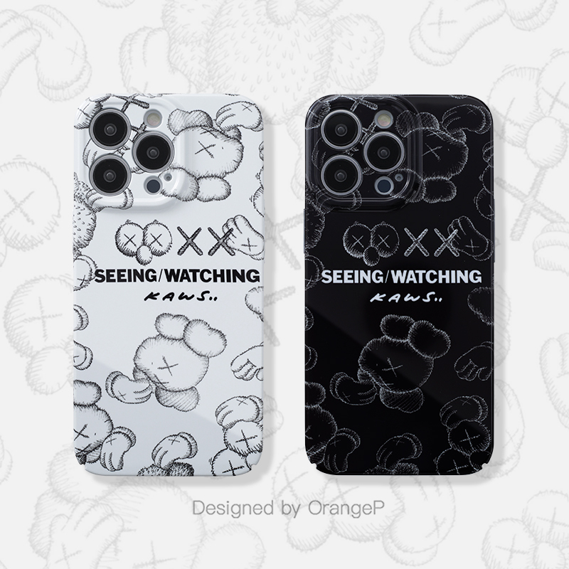 Original European and American Trendy Brand iPhone 13 Full-Cover Film Case Oppo Shockproof Apple 14Promax Black Phone Case Vivo Suitable for Huawei Honor Stylish Hard Case 11 Xiaomi 12 Oneplus 9R