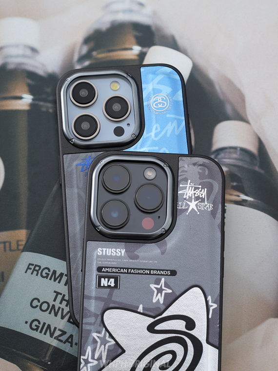 STUSSY Synthetic Leather 15, 14, 13, 12 iPhone Case