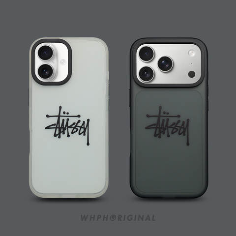 Stussy Raised Logo Minimalist Transparent iPhone Case