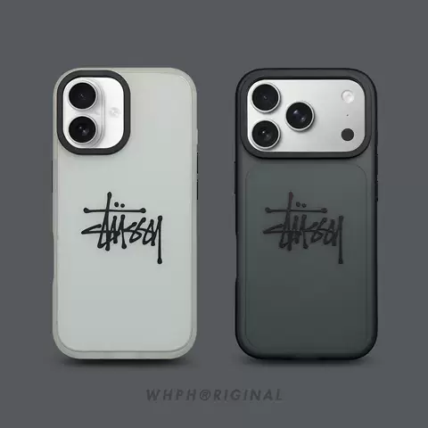Stussy Raised Logo iPhone Minimalist Transparent iPhone Case for iPhone 12 – 17