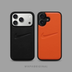 Nike case — Nike Trendy Fashionable Embossed Swoosh Textured Phone Case for iPhone 17, 16, 15, 14 and 13