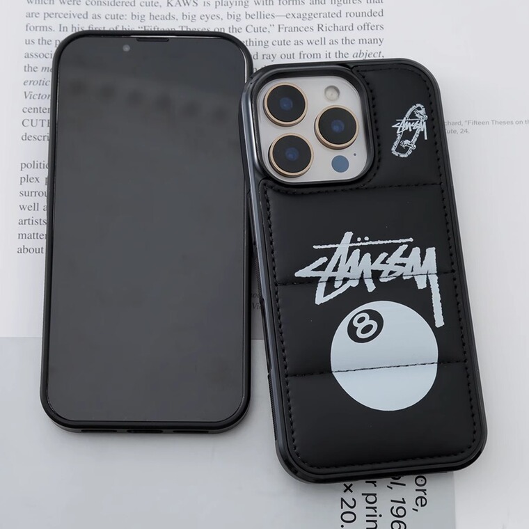 Stussy Black Logo 8-Ball iPhone Case