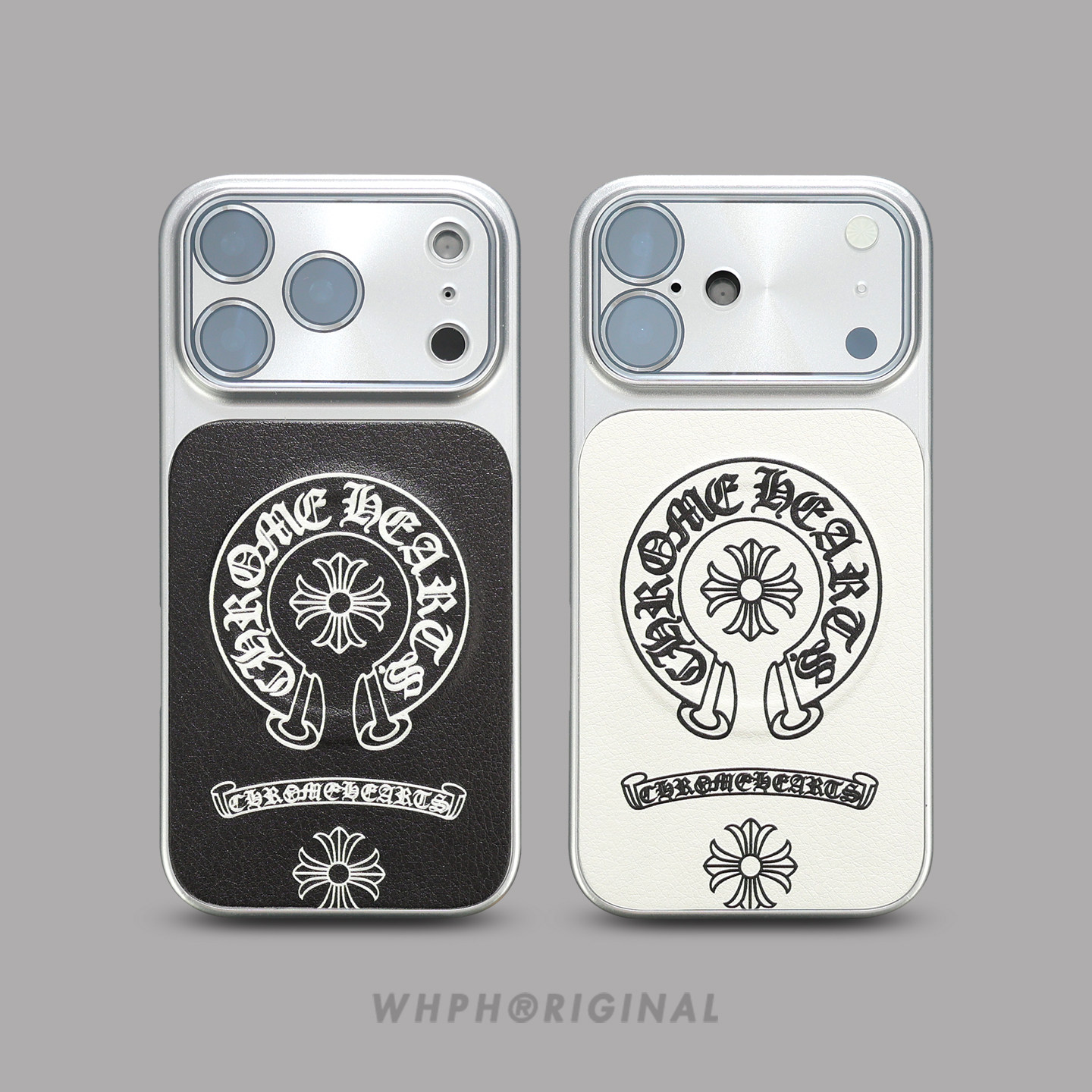 Chrome Hearts MagSafe Cross Emblem Black White iPhone Case