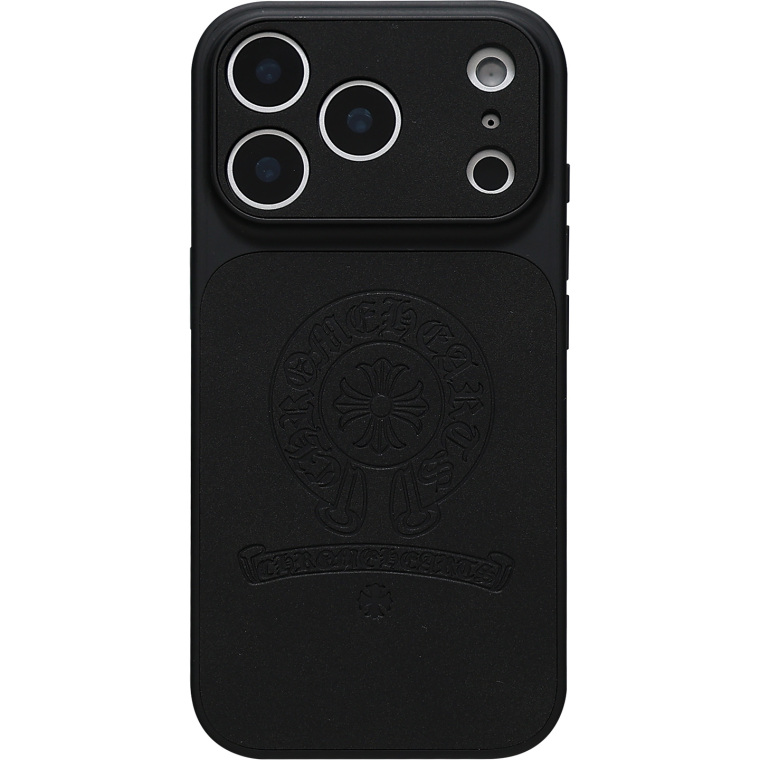 For Girls – 17/16/15/14/13/12 – Chrome Hearts Leather – Flower, Vintage Style iPhone Case