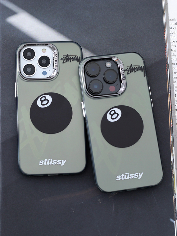 Personalized Black 8 Ball STUSSY 15, 14, 13, 12, 11 iPhone Case