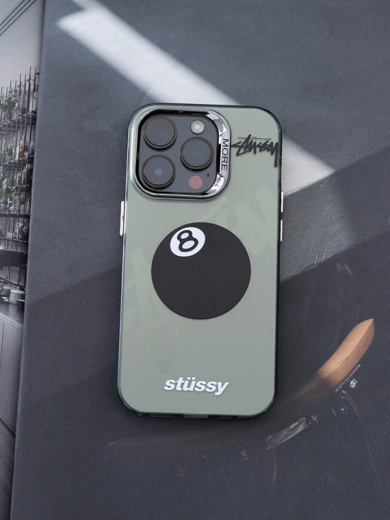 Personalized Black 8 Ball STUSSY 15, 14, 13, 12, 11 iPhone Case