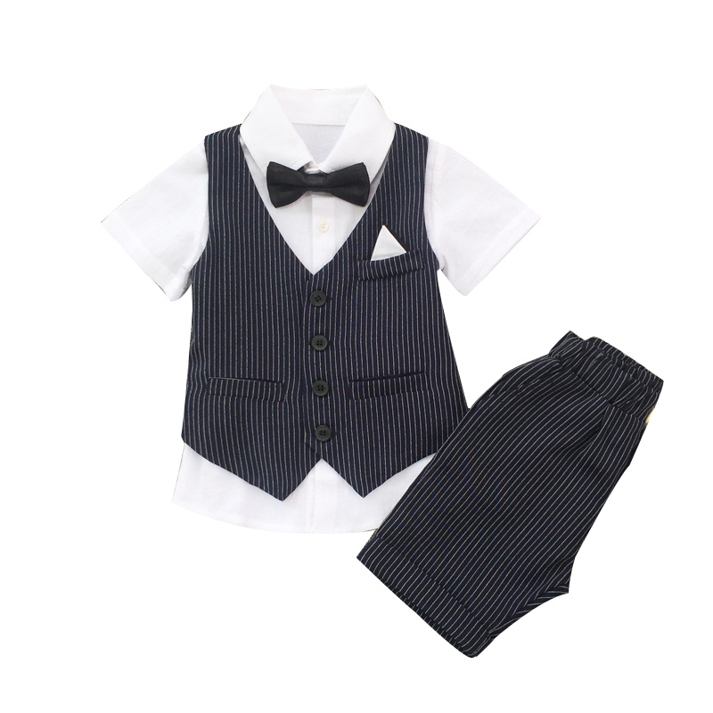 Childrens mens phù hợp với áo giáp mùa hè nhỏ phù hợp với đám cưới đẹp trai hoa trẻ em quần short 61 trẻ em ngày váy biểu diễn.